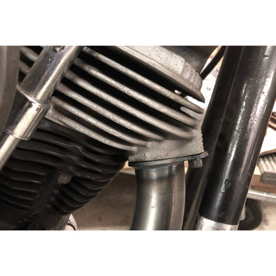 Shovelhead Exhaust Pipe Set 2-into-1 for 1970-84 Harley Cone - Bare Steel OEM #65435-70