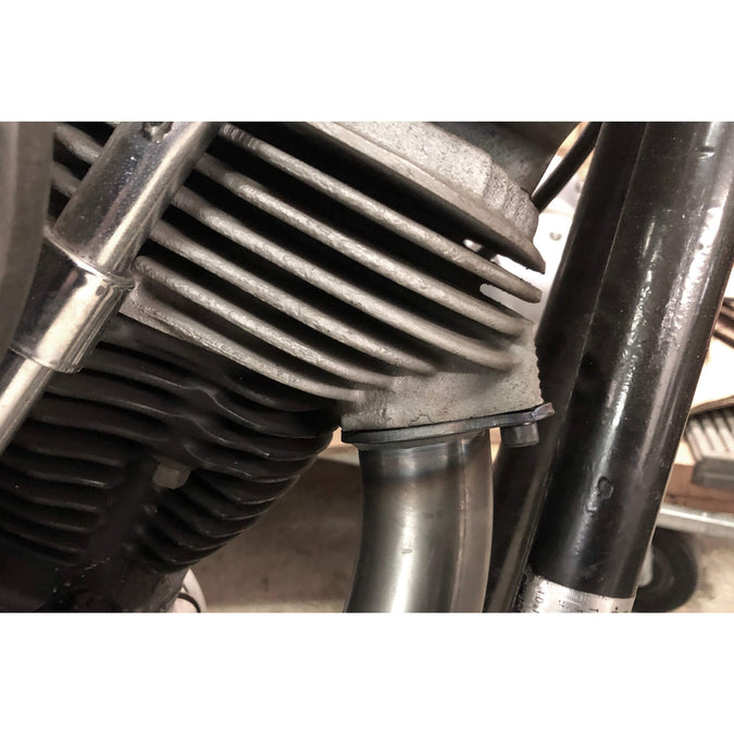 Shovelhead Exhaust Pipe Set 2-into-1 for 1970-84 Harley Cone - Bare Steel OEM #65435-70