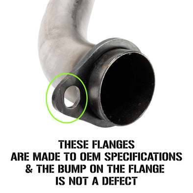 Shovelhead Exhaust Pipe Set 2-into-1 for 1970-84 Harley Cone - Bare Steel OEM #65435-70