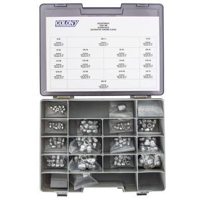 #TRAY-015 Flat Head Socket Screw Assortment - Coarse Thread - Chrome Plated