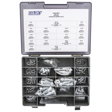 #TRAY-014 12 Point Screw Assortment - Coarse Thread - Chrome Plated