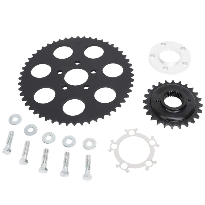 Belt to Chain Conversion Kit Harley-Davidson Dyna 2000-05 Spoked Wheels - Black Sprocket