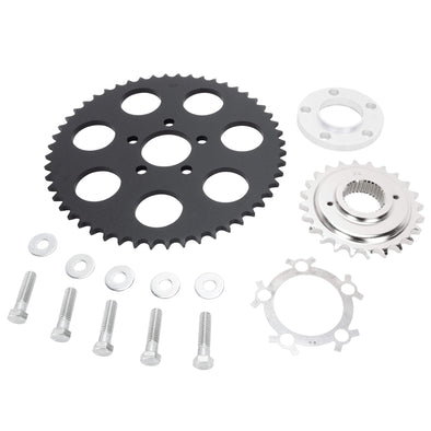 Belt to Chain Conversion Kit Harley-Davidson Dyna 2000-05 Spoked Wheels - Black Sprocket