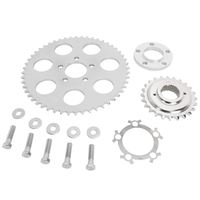Belt to Chain Conversion Kit 2000-2005 Harley-Davidson Dyna Spoked Wheels - Chrome Sprocket
