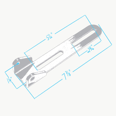 Stainless Steel Solo Seat Hinge / Pivot Bracket - Harley Ironhead Sportster 1957-1978