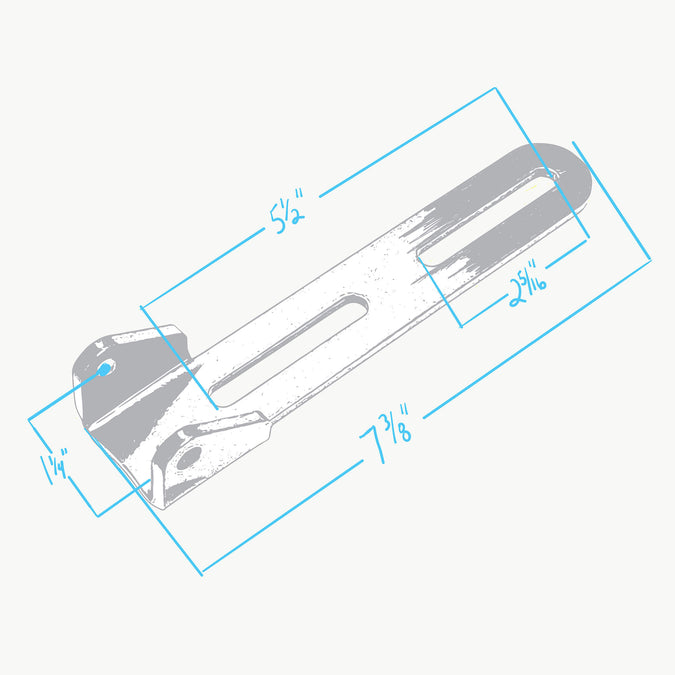 Stainless Steel Solo Seat Hinge / Pivot Bracket - Harley Ironhead Sportster 1957-1978