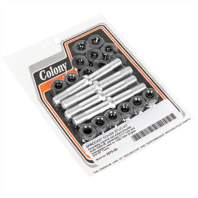 #3370-20 Sprocket Cover Stud Kit 1928-1934 Harley-Davidson Singles/45 Twins - CAD Plated