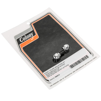 #3443-2 Point Cover Mounting Kit 2004-Up Harley-Davidson Sportster 2017-Up Touring Models - Chrome Plated