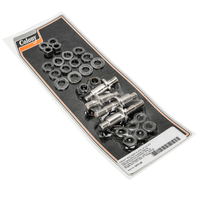 #3470-28 Front Rocker Plate Stud Kit 1926-1929 Harley-Davidson Singles 45" 1930-1934 21 Singles JD - Nickel Plated