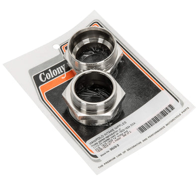 #3503-2 Manifold Intake Nipples 1923-1924 Harley-Davidson DCA/DCB 1925-19-29 74" 1928-1929 61" L - Nickel Plated