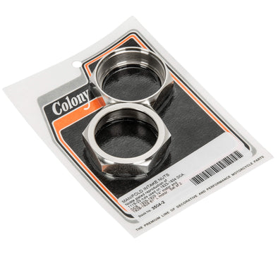 #3504-2 Manifold Intake Nuts 1923-1924 Harley-Davidson DCA/DCB 1925-19-29 74" 1928-1929 61" L - Nickel Plated