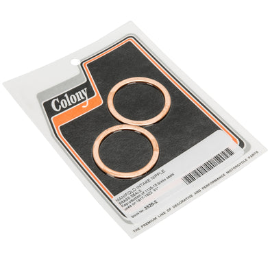 #3526-2 Brass Intake Manifold Seals fits 1917-1923 Harley-Davidson 61"