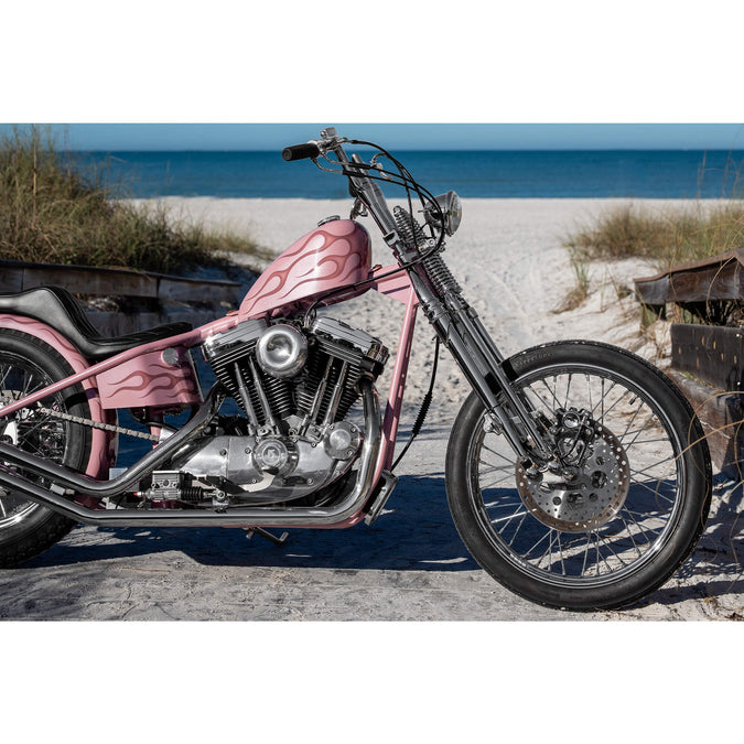 Hardbody Antique Style Springer Front End - 2 inch Over Length - Chrome