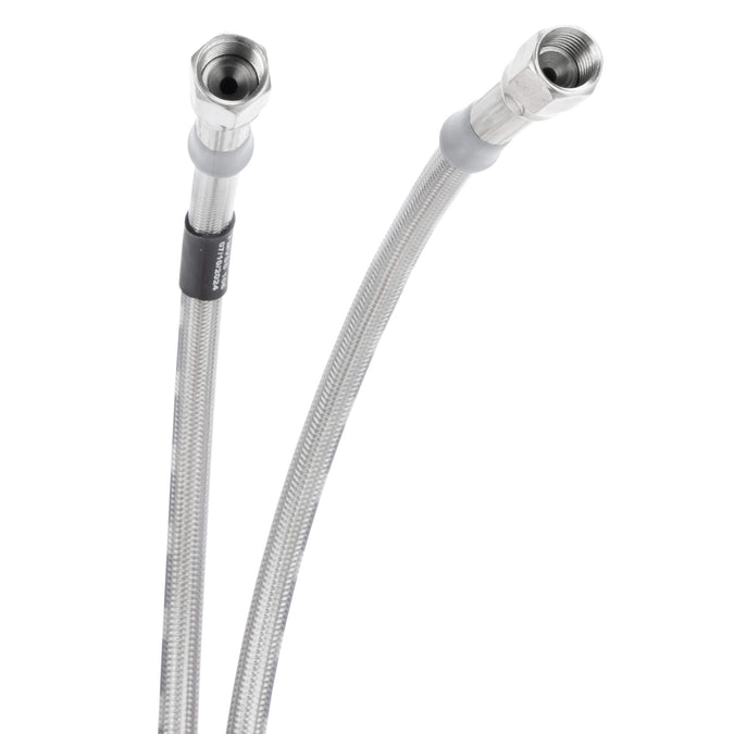 30318TC-CL Universal Braided Stainless Brake Line - 18" - Clear Coated
