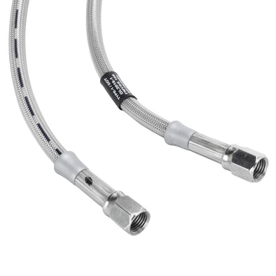 30318TC-CL Universal Braided Stainless Brake Line - 18" - Clear Coated
