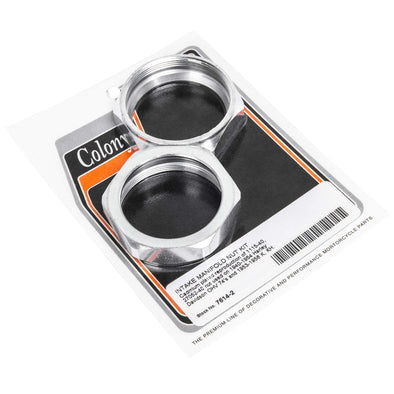#7614-2 Intake Manifold Nut Kit 1940-1954 Harley-Davidson OHV 74's 1953-1956 K/KH - CAD Plated