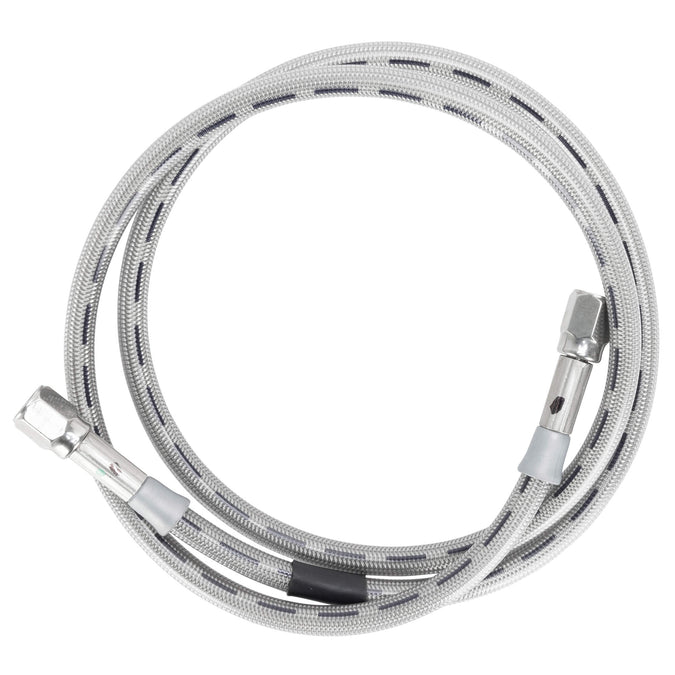 30312TC-CL - Universal Braided Stainless Brake Line - 12" - Clear Coated
