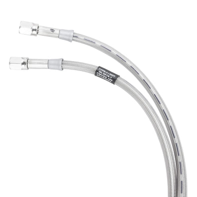 30314TC-CL - Universal Braided Stainless Brake Line - 14" - Clear Coated