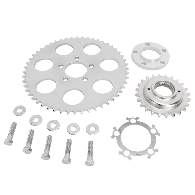Belt to Chain Conversion Kit Harley-Davidson Dyna 2000-05 Mag Wheels - Chrome Sprocket