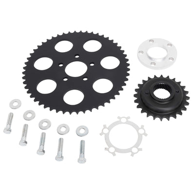 Belt to Chain Conversion Kit Harley-Davidson Dyna 2000-05 Mag Wheels - Black Sprocket