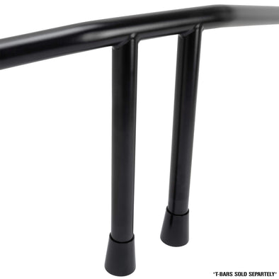 Tapered T-Bar Extensions - 1.5" High/1" Handlebars -  Black