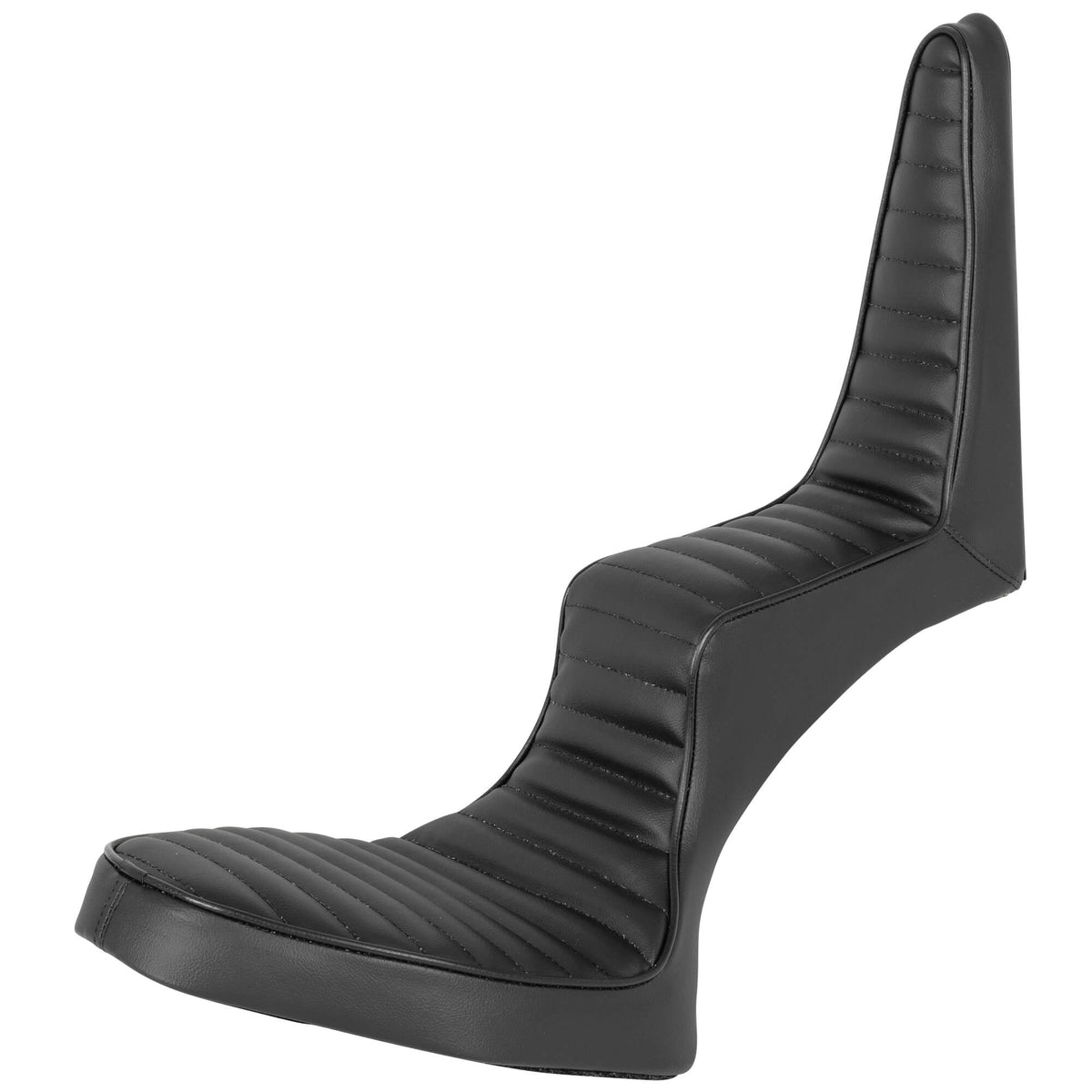 Sully's Customs Traditional King and Queen Seat Black Horizontal Pleat Rigid Frame Lowbrow