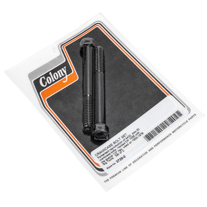 #3729-2 Crankcase Bolt Set 1930-1978 Harley-Davidson Big Twins - Parkerized