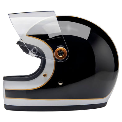 Gringo S DOT/ECE R22.06 Approved Full Face Helmet - Gloss White/Black Tracker