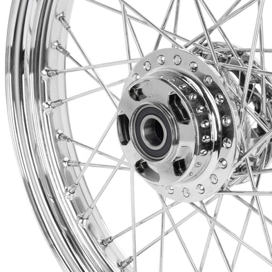 19 x 2.50 40 Spoke Drop Center Chrome Front Wheel Single Disc 2015-Up Harley-Davidson XL W/ABS