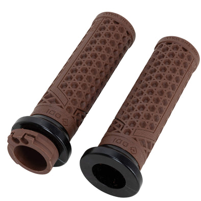 Vans V-Twin Lock-On Cable Throttle Grips by ODI - Brown/Black - 1"
