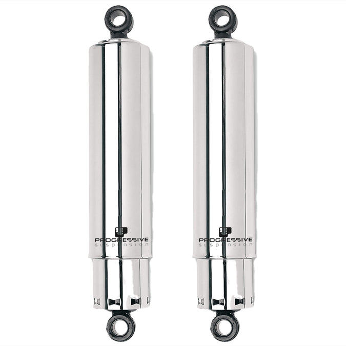 412 Series 13.5" Shocks Chrome With Full Covers 1958-1972 Harley-Davidson FL/FLH