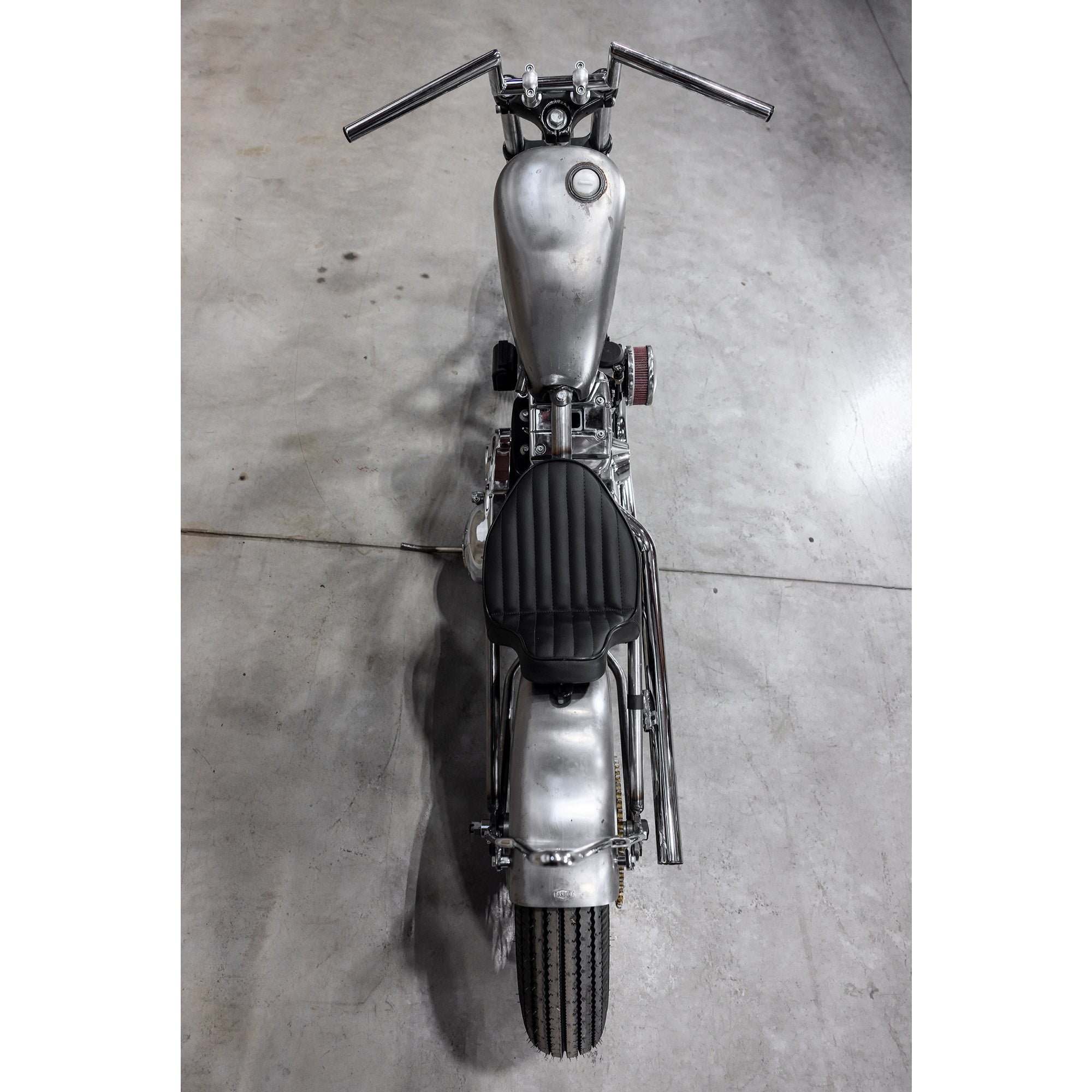 Sully Custom Sully's Customs Solo Seat - Black Vertical Pleat - Rigid Frame ...