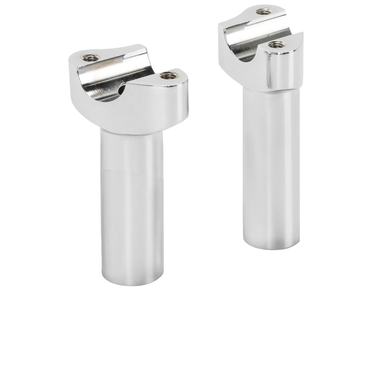 Half Foot Riser Cycle Standard 3-1/2 inch Forged Aluminum Handlebar Risers - Chrome ...