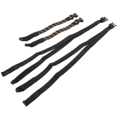 The Ultimate Adjustable Cargo Straps - 12"-42" x 5/8" - Black/Orange