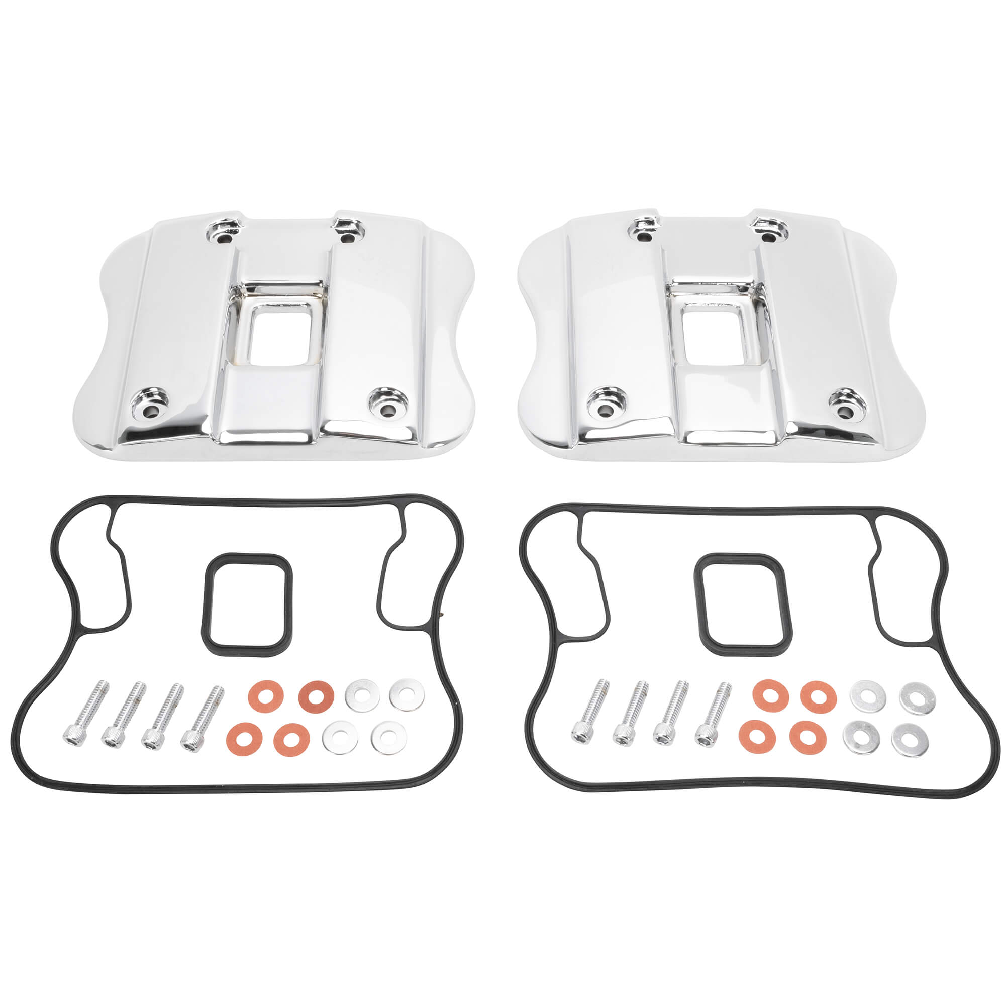 Motorcycle Rocker Box Cycle Standard Rocker Box Covers - Chrome - 1986-2003 Harley-Davidson ...