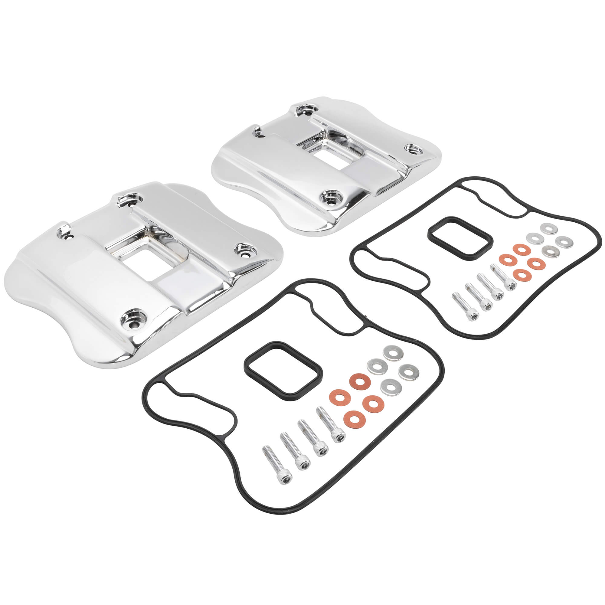 Custom Chrome Rocker Boxes Cycle Standard Rocker Box Covers - Chrome - 1986-2003 Harley-Davidson ...