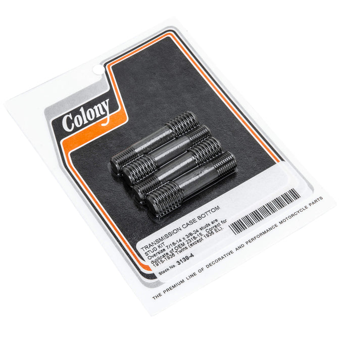 #3139-4 Oversize 7/16-14 Transmission Case Bottom Stud Kit 1915-1936 Harley-Davidson Twins