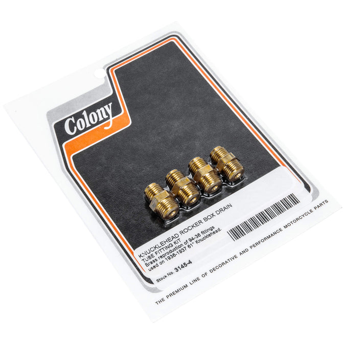 #3145-4 Rocker Box Drain Tube Kit 1936-1937 Harley-Davidson 61 Knucklehead