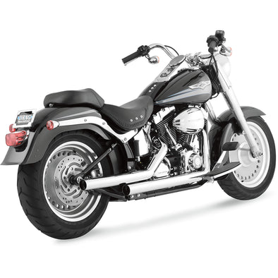 Straightshots Exhaust - Chrome - 2000-2011 Harley-Davidson FXS/FXST/FLST 2010-2011 FLSTSE