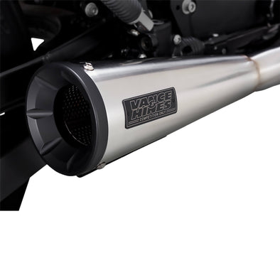 2 Into 1 Upsweep PCX Exhaust - Brushed Stainless - 2014-2022 Harley-Davidson XL (Except RH)