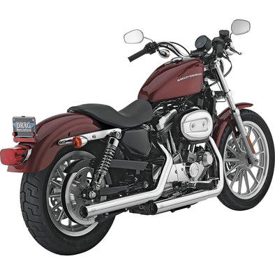 Straightshots Slip-On Mufflers - Chrome - 2004-2013 Harley-Davidson Sportster