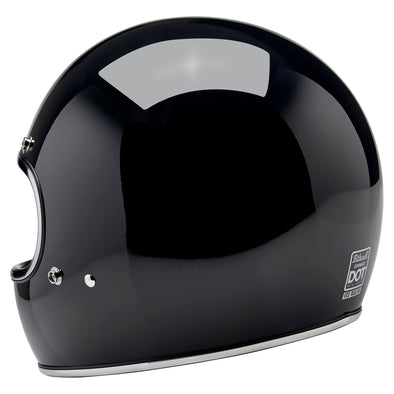 Gringo DOT/ECE R22.06 Approved Full Face Helmet - Gloss Black