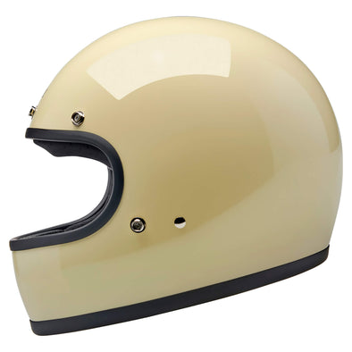 Gringo DOT/ECE R22.06 Approved Full Face Helmet - Gloss Vintage White