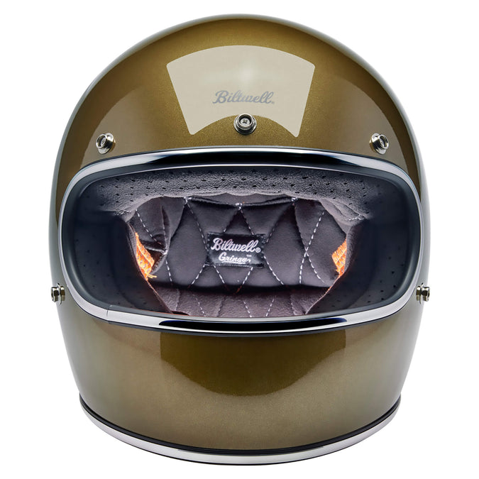 Gringo DOT/ECE R22.06 Approved Full Face Helmet - Ugly Gold Metallic