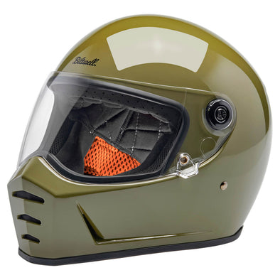 Lane Splitter DOT/ECE R22.06 Approved Full Face Helmet - Gloss Olive Green