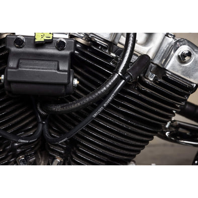 Lowbrow Customs Spark Plug Wire Set 1982-1994 Harley FXR and Gasbox Ironhead & Big Twin Top Motor Mounts