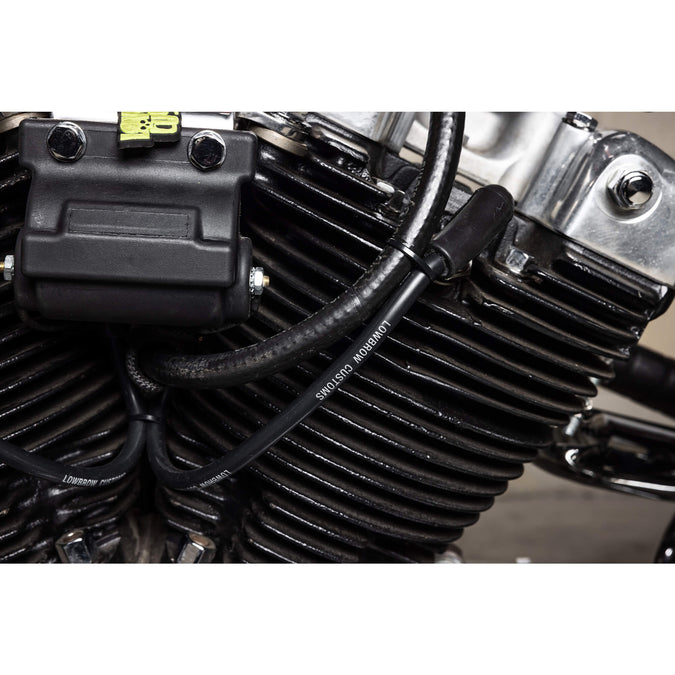 Lowbrow Customs Spark Plug Wire Set 1982-1994 Harley FXR and Gasbox Ironhead & Big Twin Top Motor Mounts