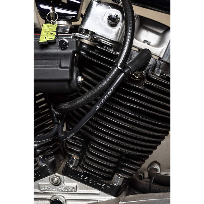 Lowbrow Customs Spark Plug Wire Set 1982-1994 Harley FXR and Gasbox Ironhead & Big Twin Top Motor Mounts