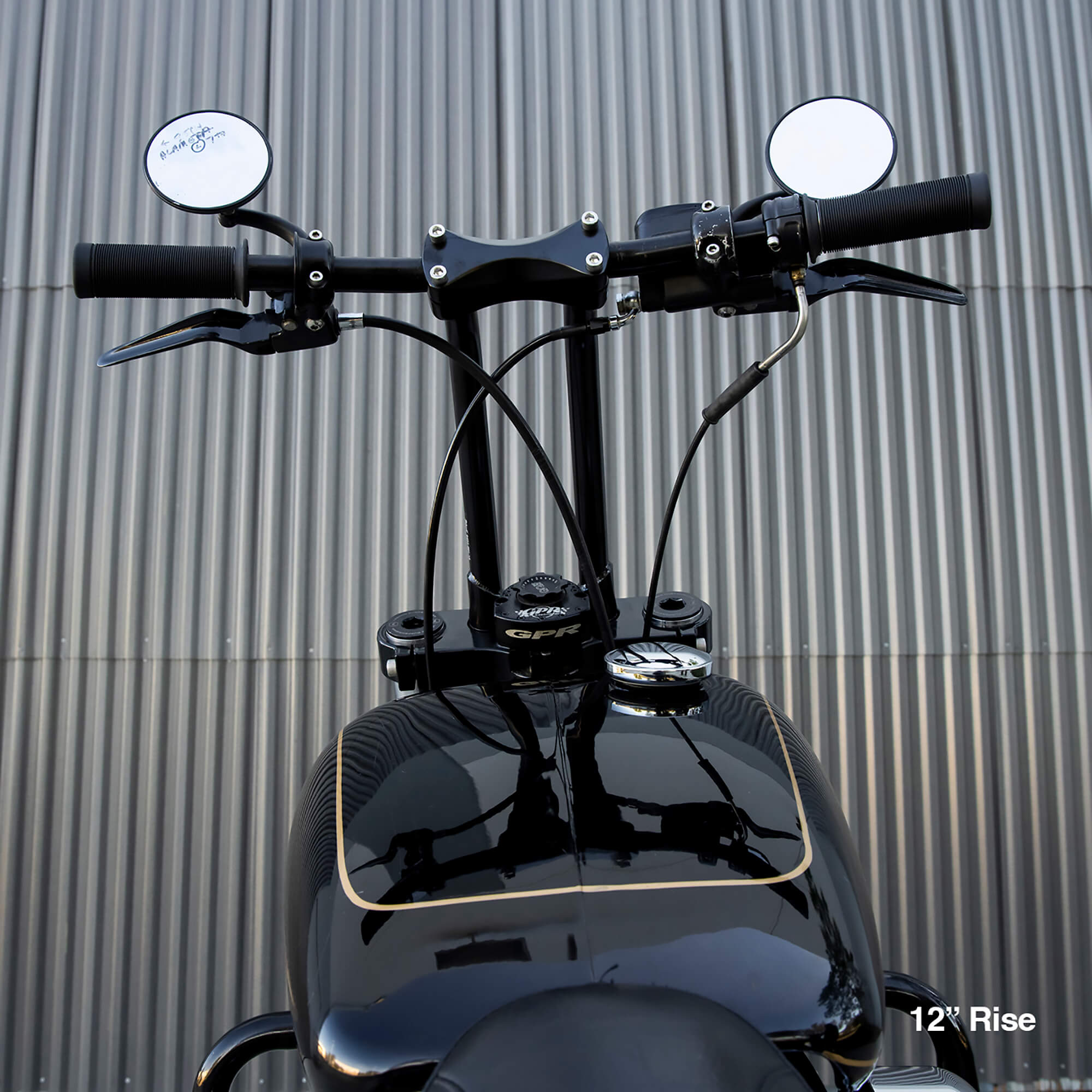 Biltwell Inc. Murdock Pullback Risers - Black - 12 inch – Lowbrow Customs