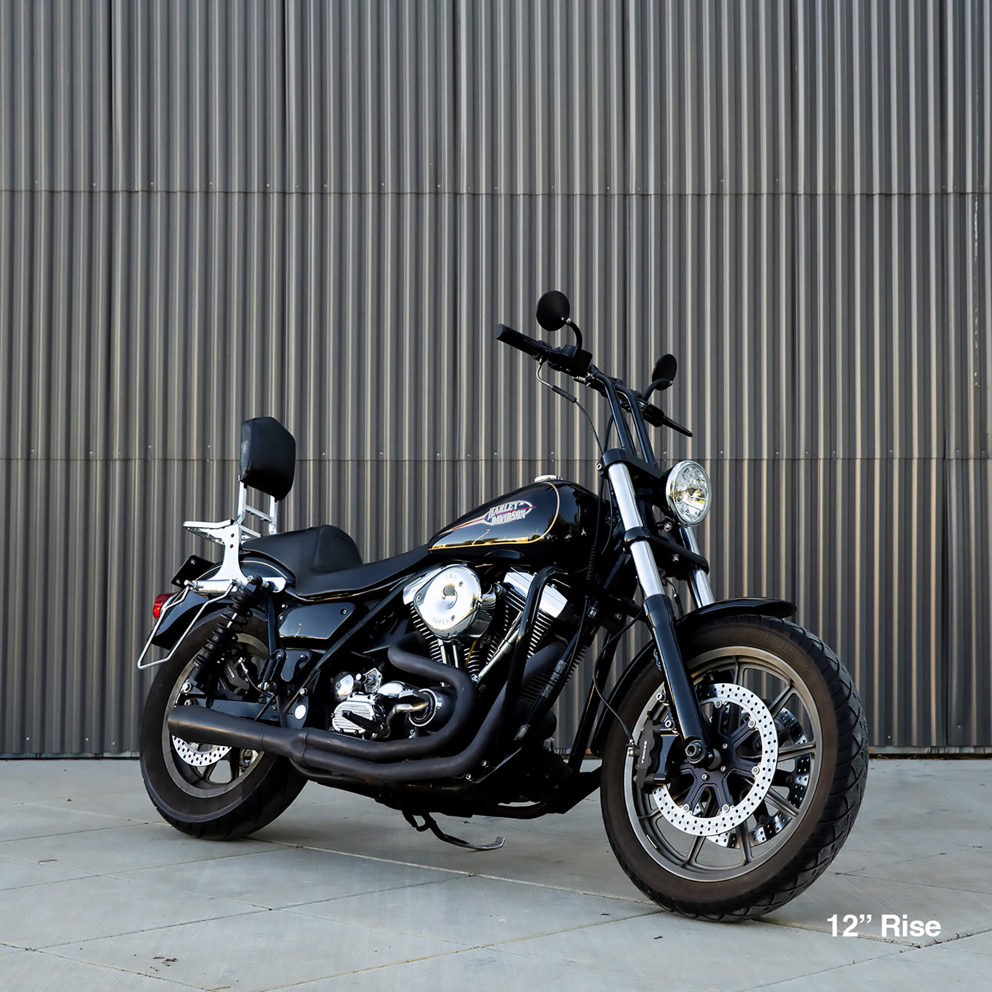 Biltwell Inc. Murdock Pullback Risers - Black - 12 inch – Lowbrow Customs